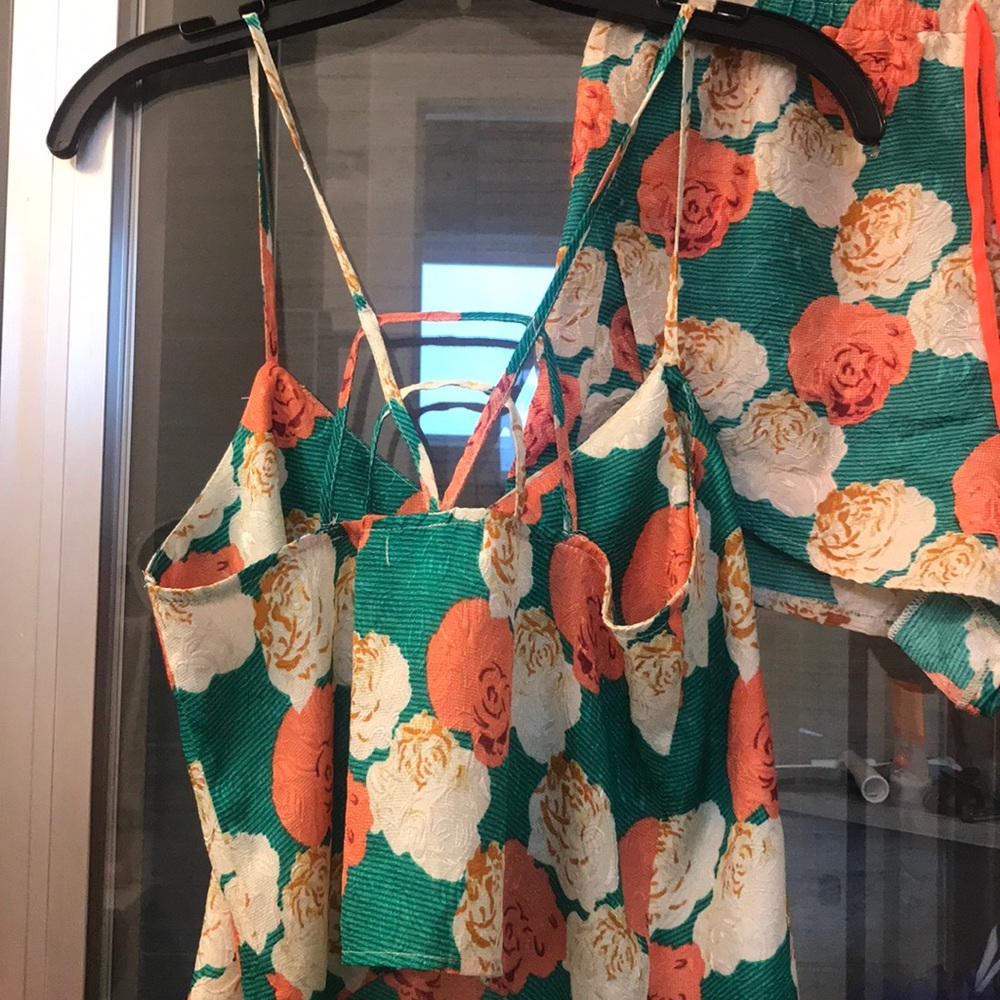 Cute short and top pijama fabric